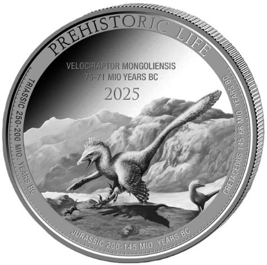 Prehistoric Life II - Velociraptor Mongoliensis 2025 – 1 oz Silbermünze BU