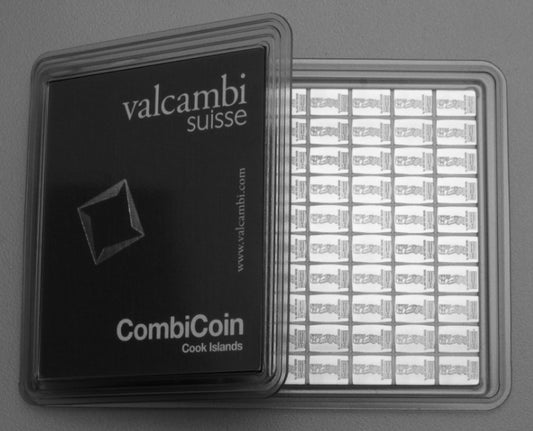 Silbertafel Valcambi "CombiCoin" 100 x 1 Gramm Silberbarren Tafelbarren Barren
