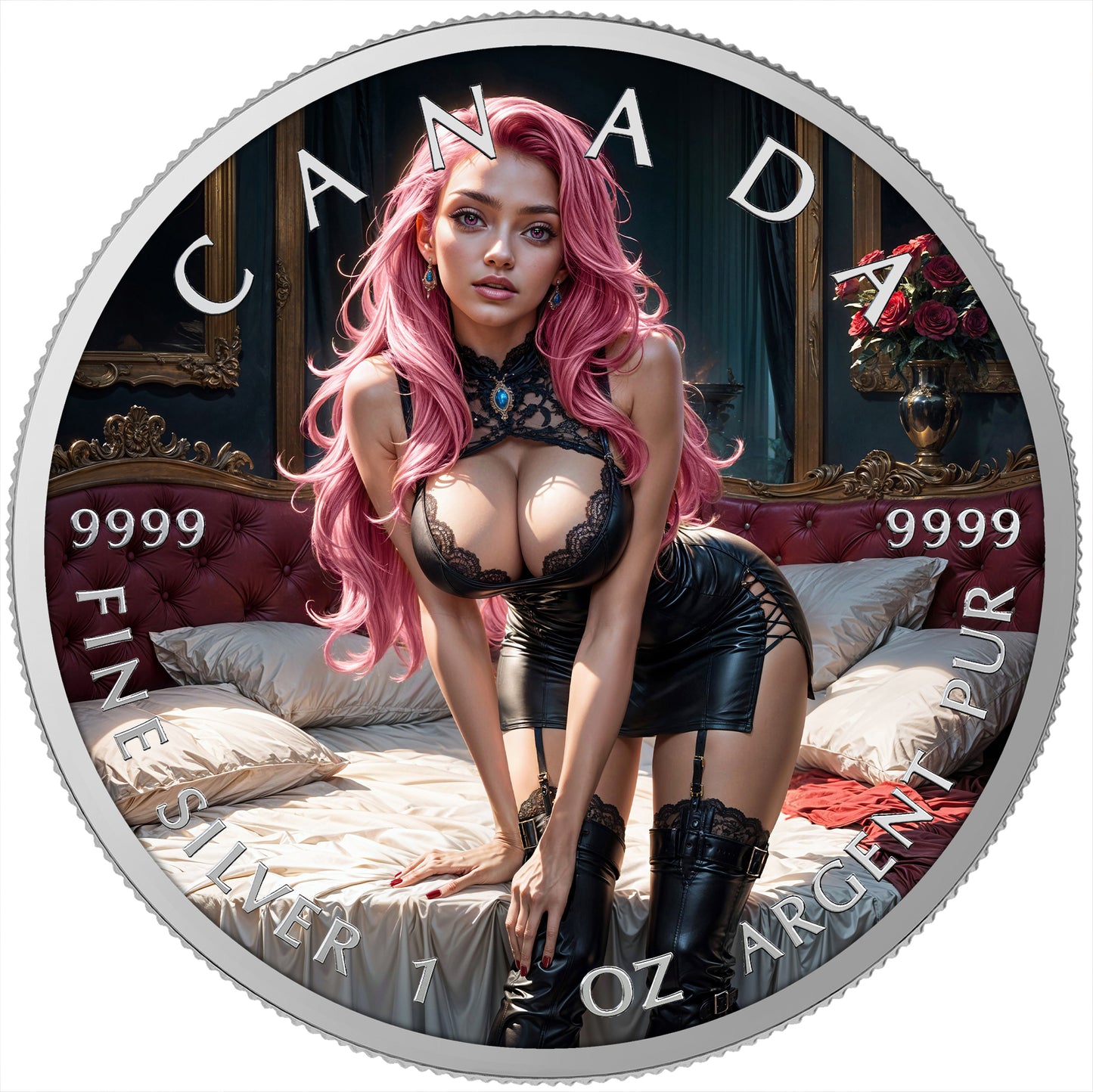 Canada 2025 - Black & Pink - 1 oz Silbermünze Farbe
