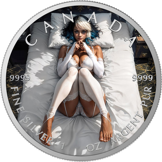 Canada 2026 - Blue & White - 1 oz Silbermünze Farbe