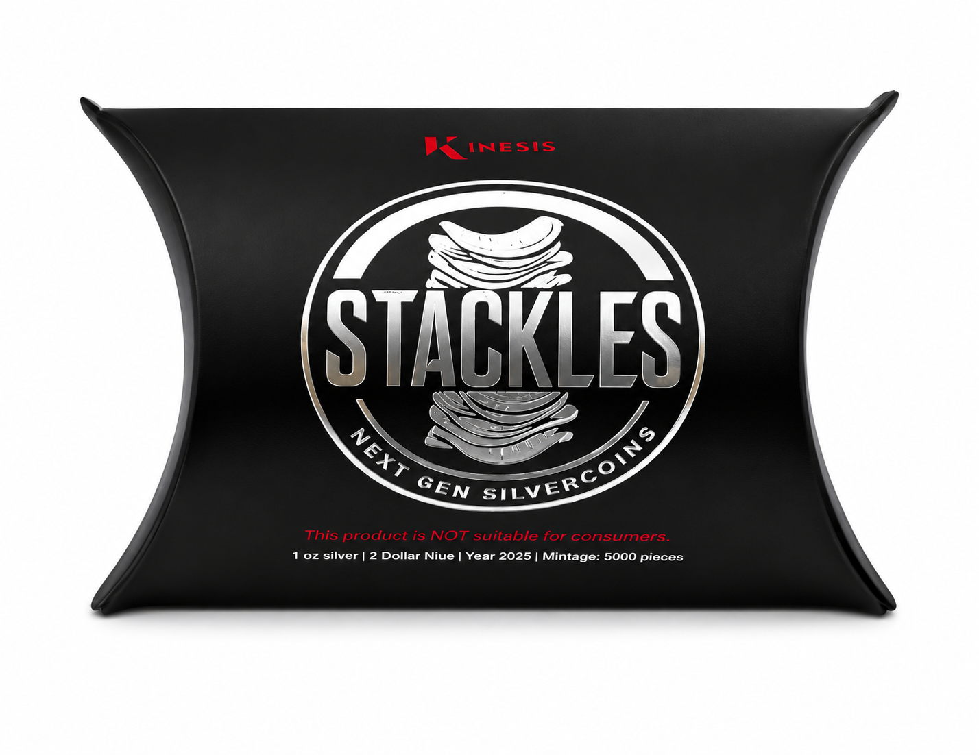 Kinesis - Stackles Chip 2025 - 24K vergoldet - 1 oz Silbermünze