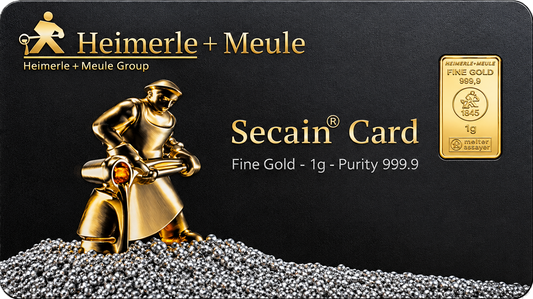Heimerle + Meule 1 Gramm Secain Card Goldbarren**