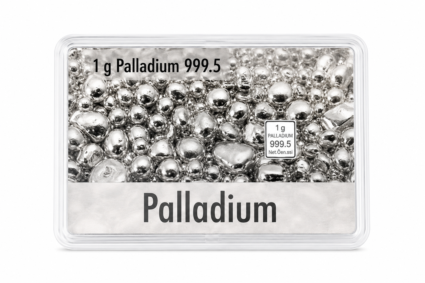 Palladiumbarren 1 Gramm Flip ESG Palladium Barren 999.5