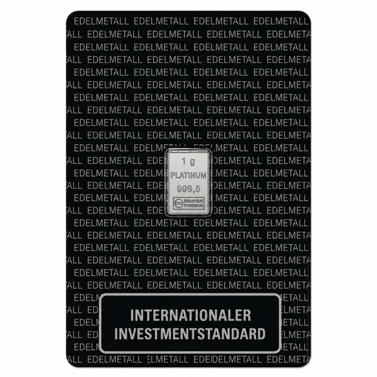 Valcambi 1 Gramm Investmentblister Platinbarren 999.9 Platin