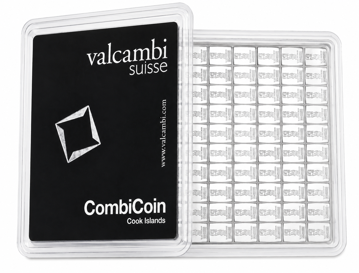 Silbertafel Valcambi "CombiCoin" 100 x 1 Gramm Silberbarren Tafelbarren Barren