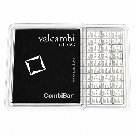 Silbertafel Valcambi "CombiBar" 100 x 1 Gramm Silberbarren Tafelbarren Barren