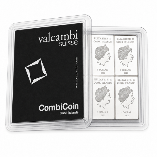 Silbertafel Valcambi "CombiCoin" 10 x 10 Gramm Silberbarren Tafelbarren