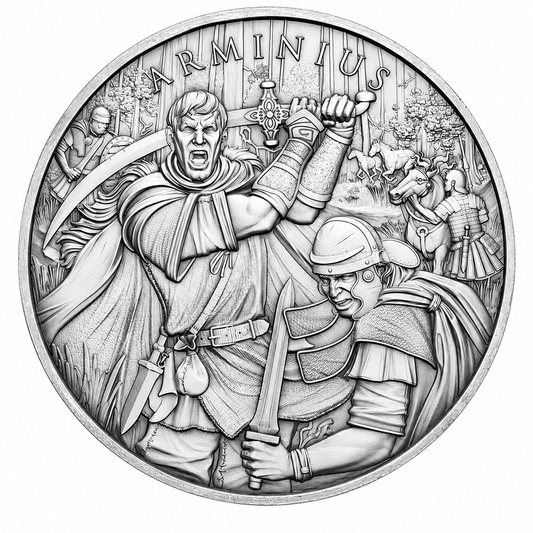 USA - Legendary Warriors - Arminius - 1 oz Silbermedaille BU
