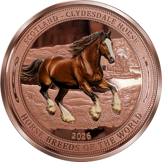 Clydesdale Horse 2026 - 5 oz Kupfermünze Farbe