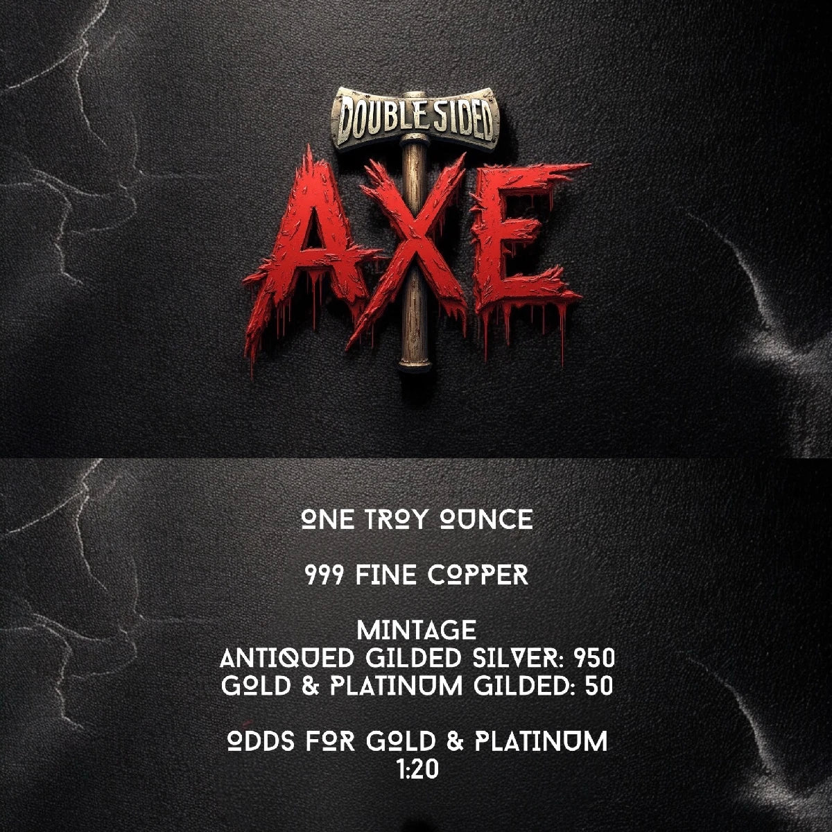 Kupfermedaille 1 oz Axt - Antik - Mystery Box