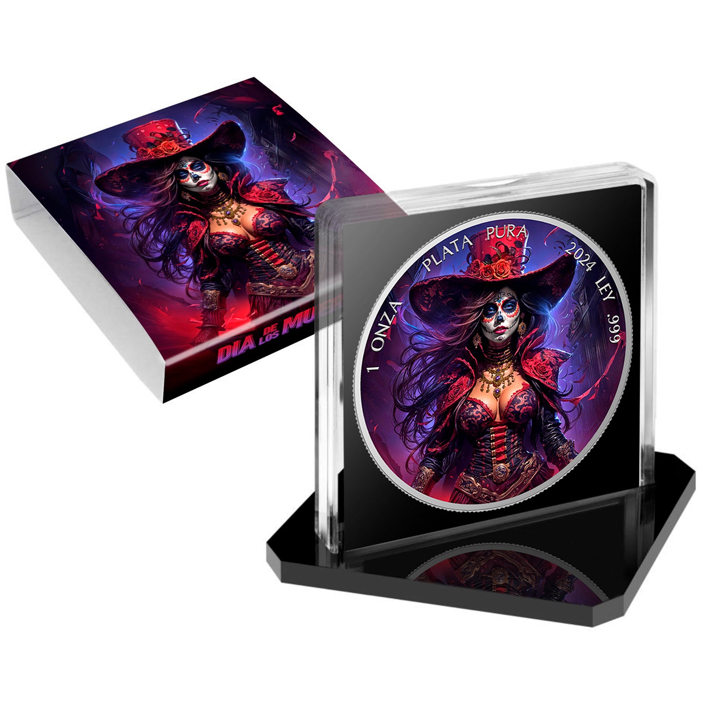 Mexico Libertad 2024 - Dia de los Muertos - Burlesque - 1 oz Silbermünze