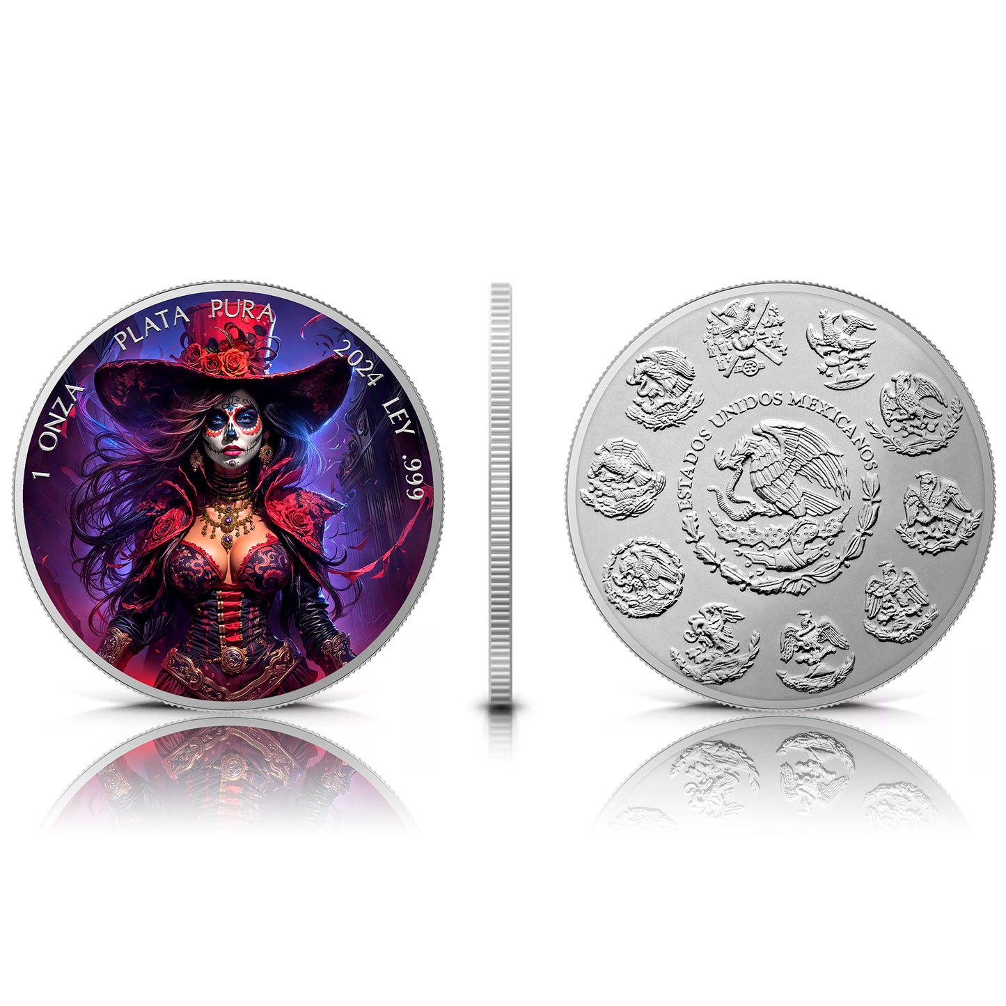 Mexico Libertad 2024 - Dia de los Muertos - Burlesque - 1 oz Silbermünze