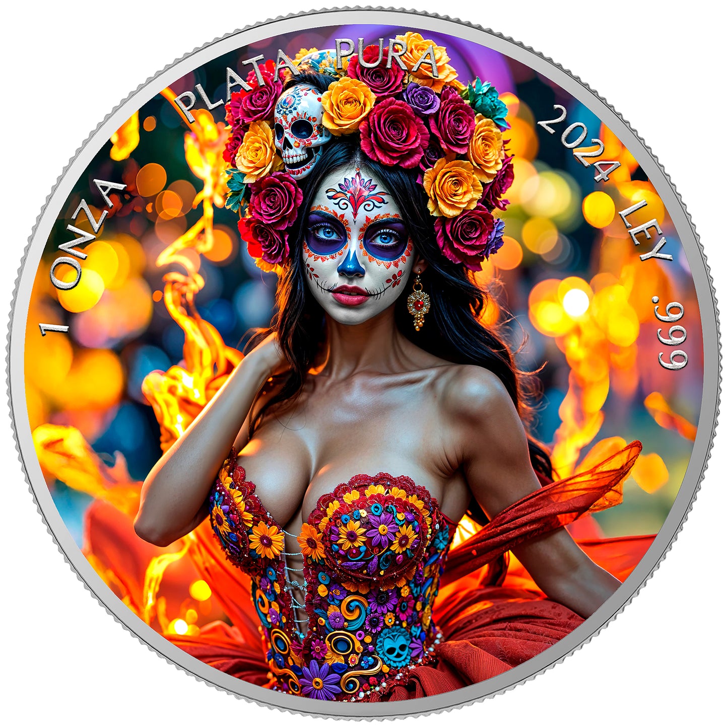 Mexico Libertad 2024 - Dia de los Muertos - Carnival - 1 oz Silbermünze