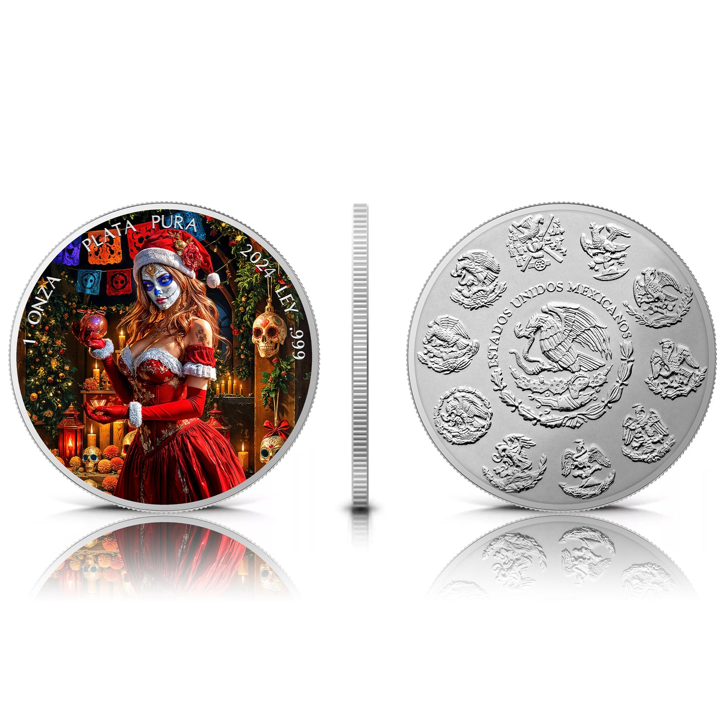 Mexico Libertad 2024 - Dia de los Muertos - Deadly Christmas - 1 oz Silbermünze