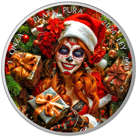 Mexico Libertad 2024 - Dia de los Muertos - Magical Christmas - 1 oz Silbermünze***