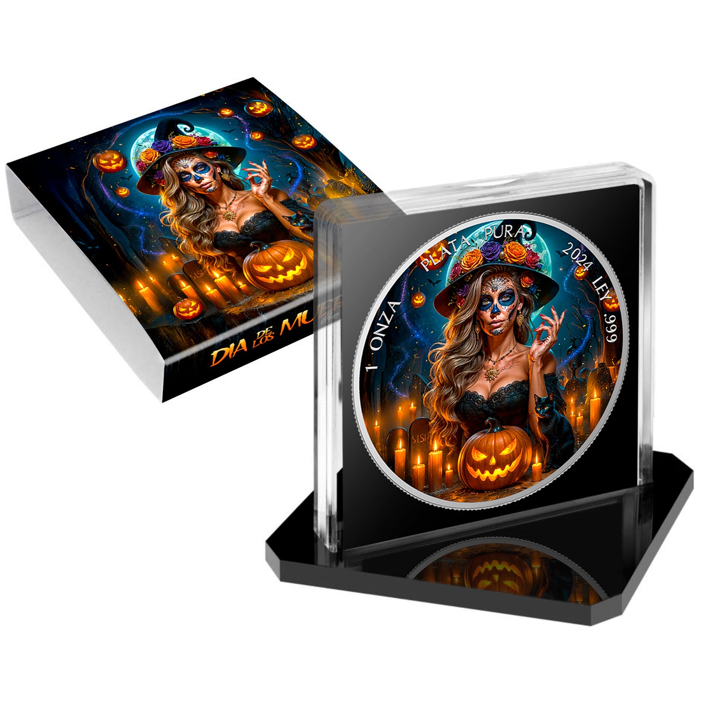 Mexico Libertad 2024 - Dia de los Muertos - The Witch - 1 oz Silbermünze***