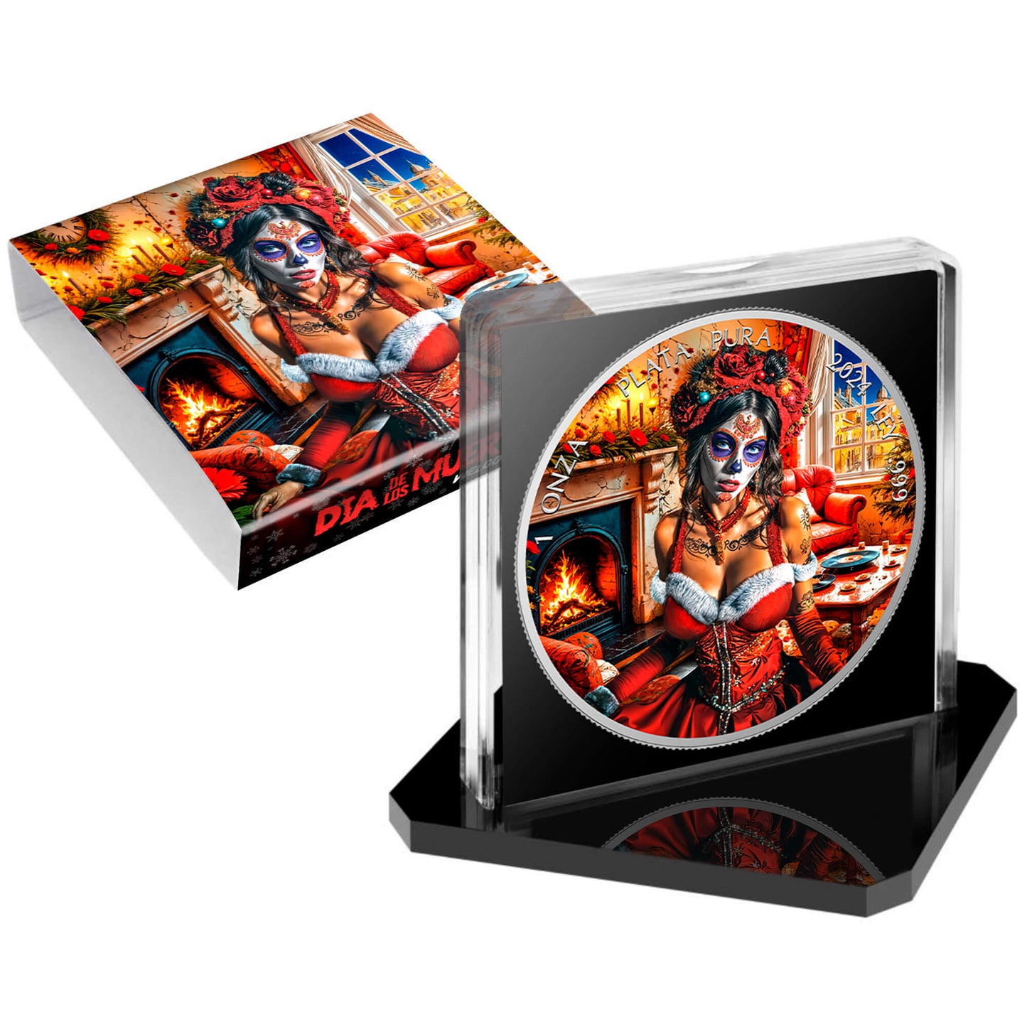 Mexico Libertad 2024 - Dia de los Muertos - Welcome Santa - 1 oz Silbermünze