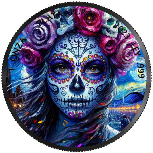 Dia de los Muertos Impressionismus 2023 1 oz Silbermünze