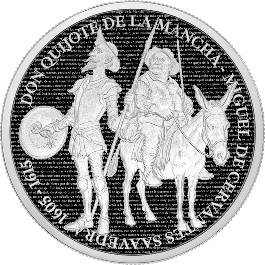 Don Quijote de la Mancha 2026 - 1 oz Silbermünze Proof im Blister
