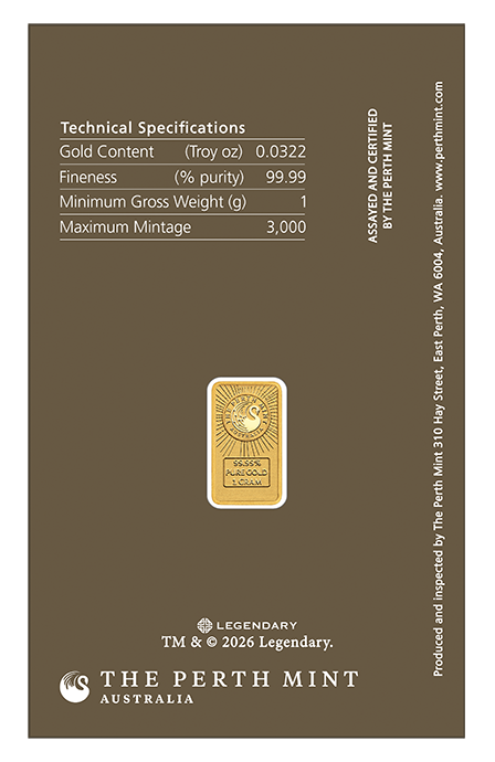 Dune™ 2026 Perth Mint 1 Gramm Goldbarren Farbe**