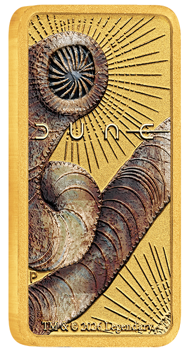 Dune™ 2026 Perth Mint 1 Gramm Goldbarren Farbe**