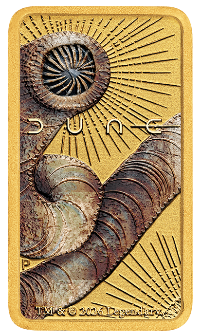 Dune™ 2026 Perth Mint 1 Gramm Goldbarren Farbe**
