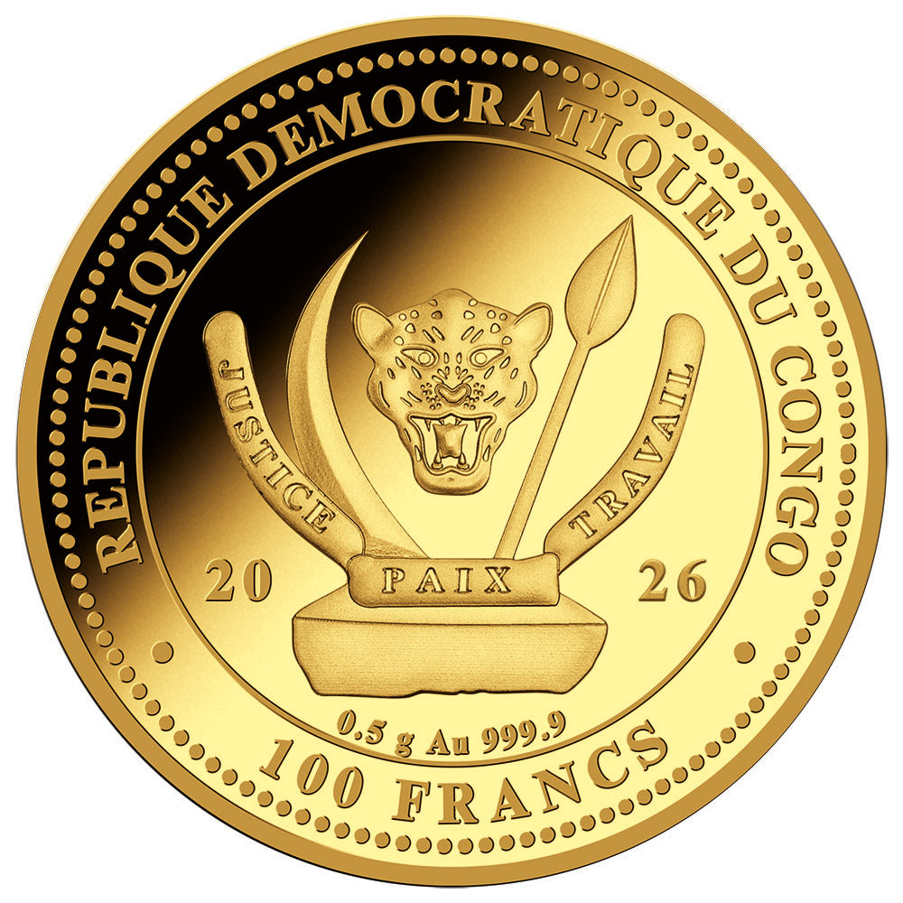 Kongo Marilyn Monroe 100. Geburtstag 0,5 Gramm Goldmünze 2026 PP**