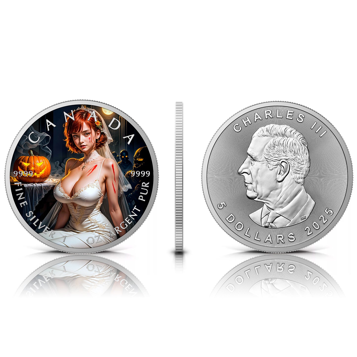 Canada 2025 - Halloween Bride - 1 oz Silbermünze Farbe***