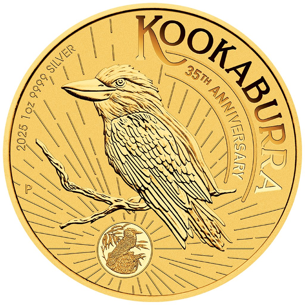 Australien Kookaburra 2025 - 35. Jubiläum - Sydney ANDA Spezial - 1 oz Silbermünze - Vergoldet***