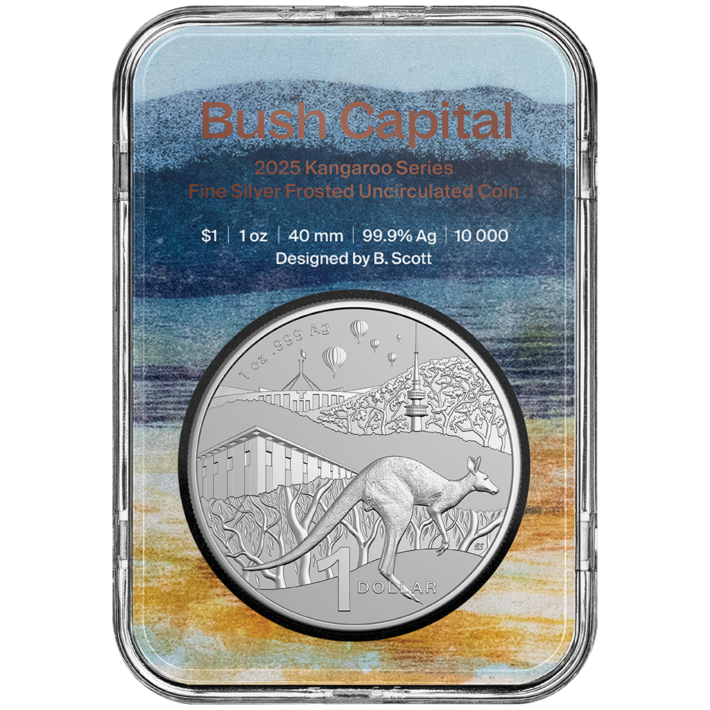 Kangaroo Känguru RAM 2025 Bush Capital 1 oz Silbermünze in Slab