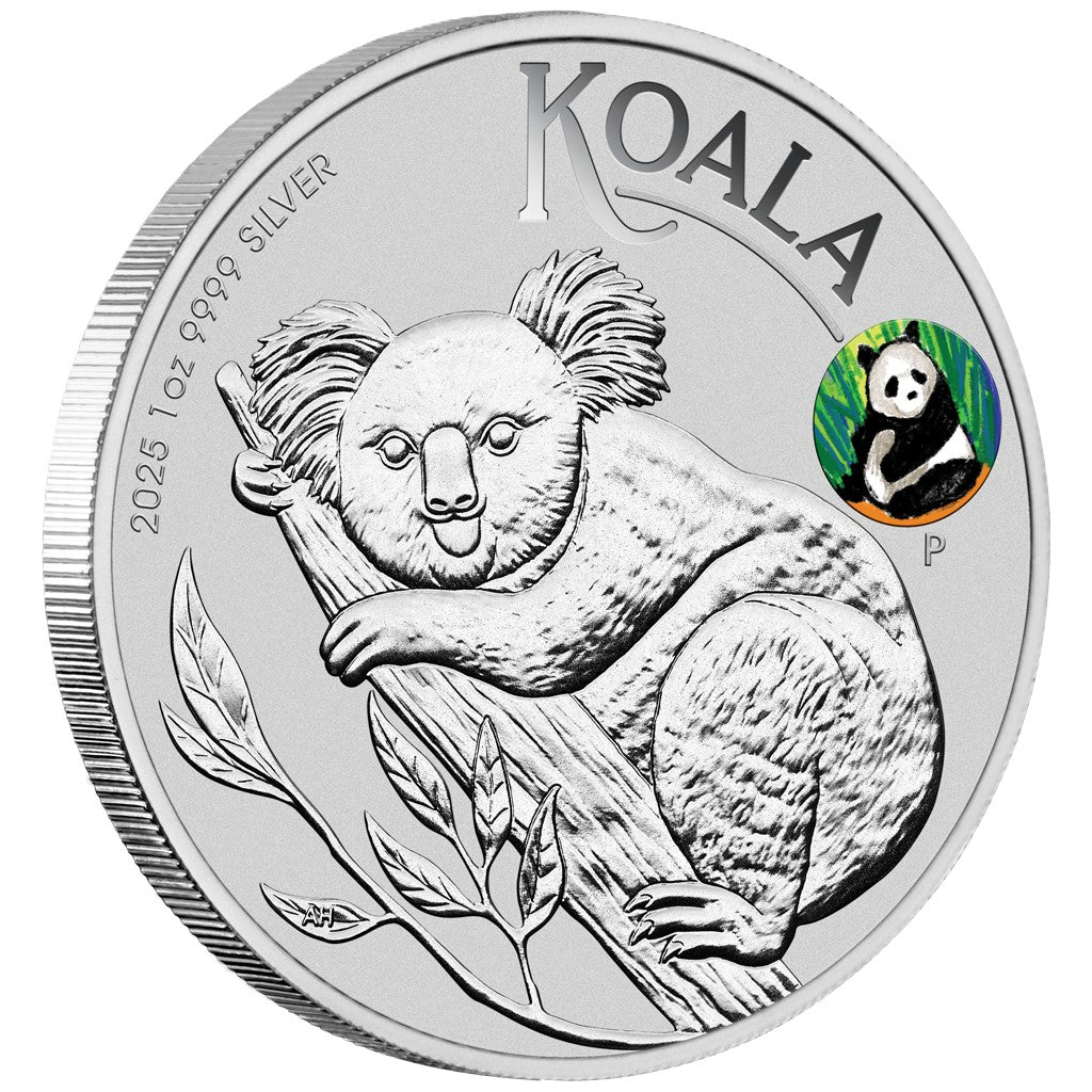 Australien Koala - 2025 - Privy Mark Panda - Beijing Coin Show Special - 1 oz Silbermünze***