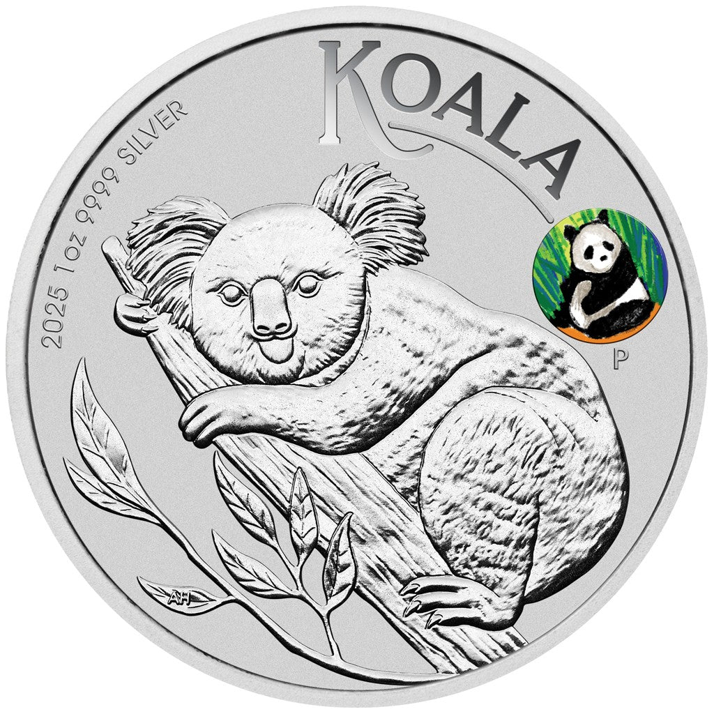 Australien Koala - 2025 - Privy Mark Panda - Beijing Coin Show Special - 1 oz Silbermünze***
