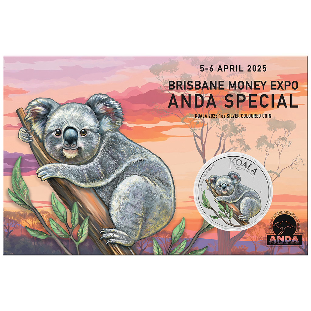 Australien Koala - 2025 - Brisbane ANDA Spezial - 1 oz Silbermünze - Color***