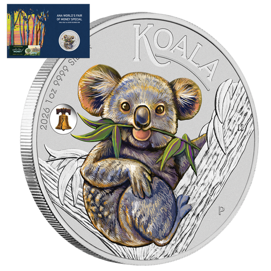 Australien Koala 2026  - ANA Coin Show Special Pittsburgh - 1 oz Silbermünze Farbe