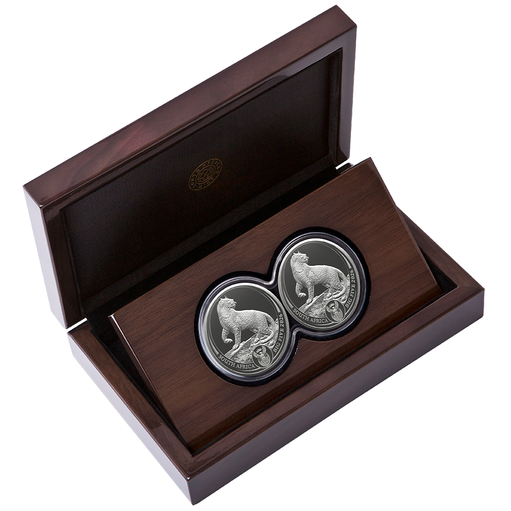 Big Five III (4.) Leopard 2026 Set - 2 x 1 oz Silbermünze in Doppel-Kapsel PP