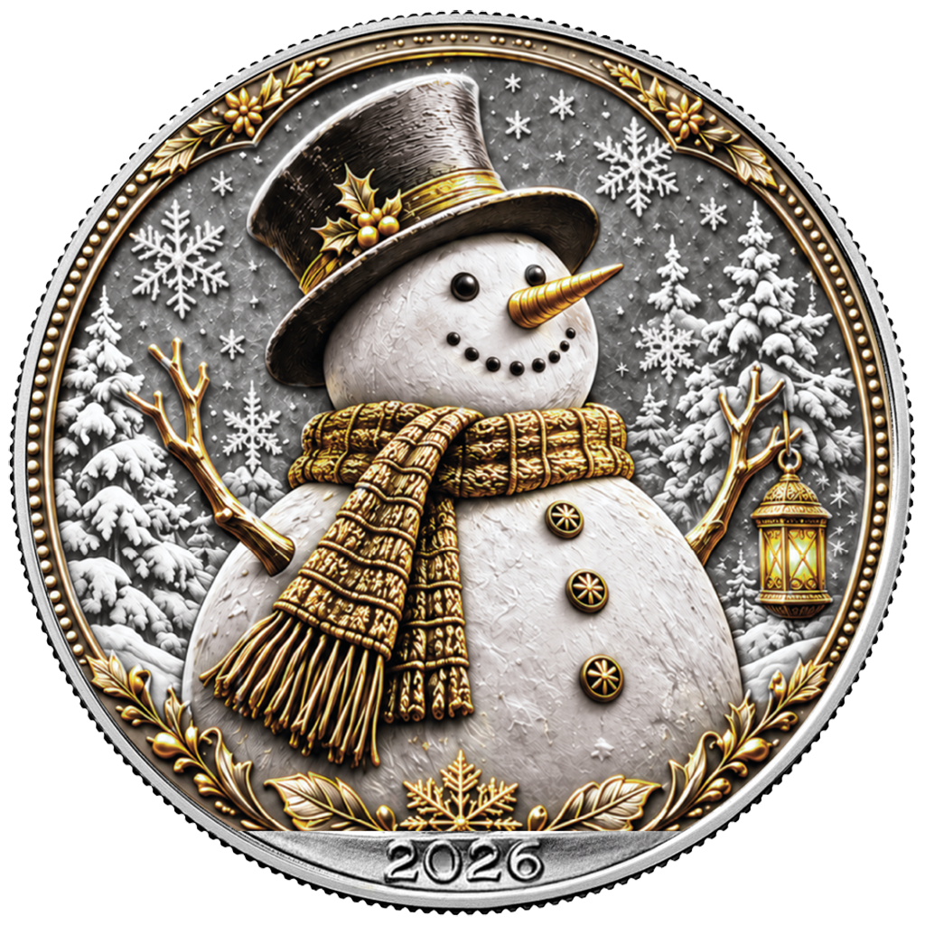 American Silver Eagle 2026 - Weihnachten - The Joy of Winter - 1 oz Silbermünze - Farbe - Color