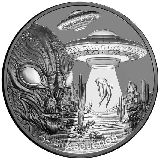 Alien Abduction - 2025 - 1 oz Silbermünze Black Proof***