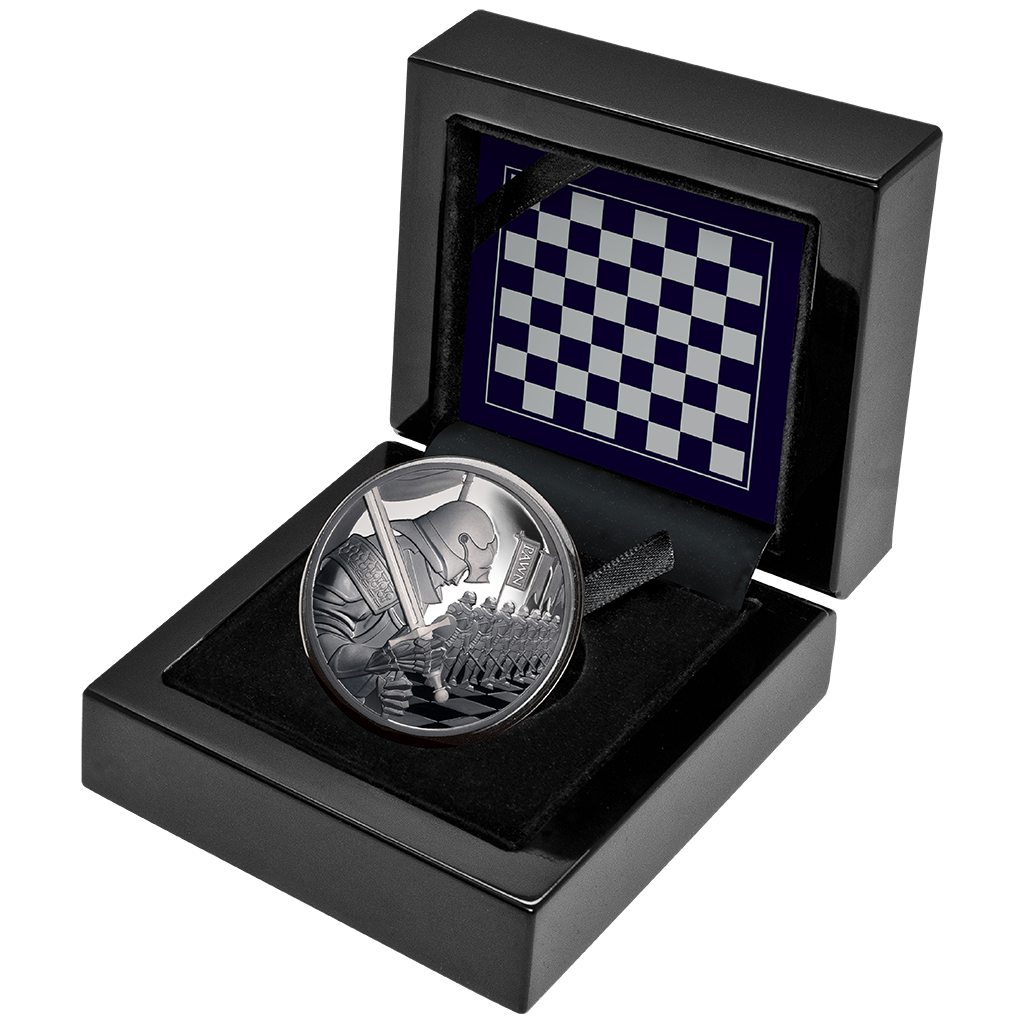 The Pawn - Schachbauer - 2026 - 1 oz Silbermünze Black Proof