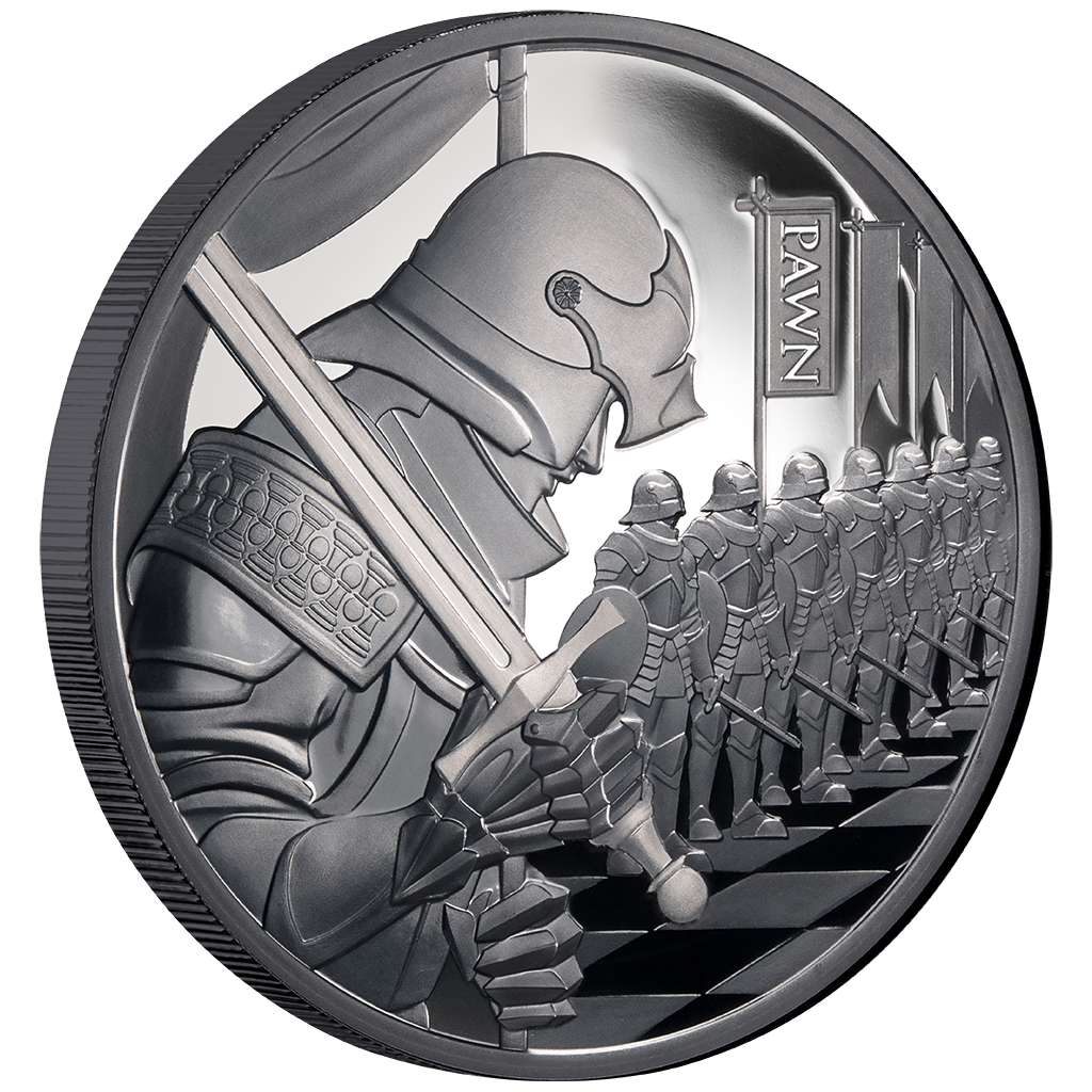 The Pawn - Schachbauer - 2026 - 1 oz Silbermünze Black Proof