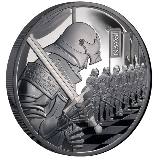The Pawn - Schachbauer - 2026 - 1 oz Silbermünze Black Proof