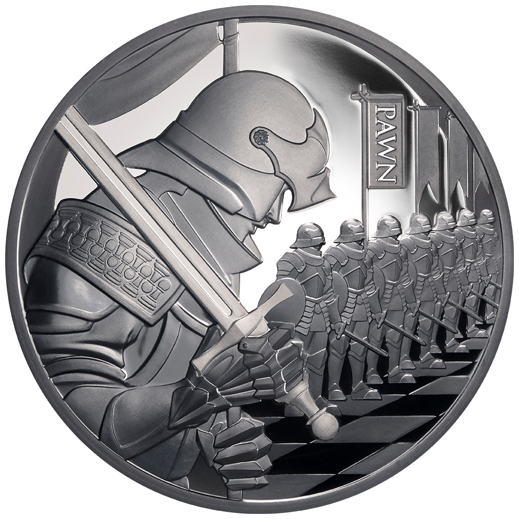 The Pawn - Schachbauer - 2026 - 1 oz Silbermünze Black Proof