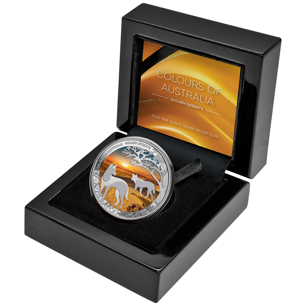 Colours of Australia - Golden Deserts 2026 - 1 oz Silbermünze Farbe