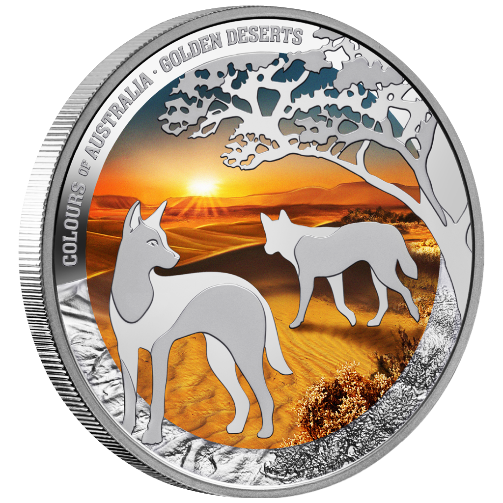 Colours of Australia - Golden Deserts 2026 - 1 oz Silbermünze Farbe