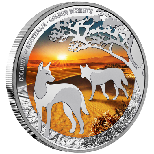 Colours of Australia - Golden Deserts 2026 - 1 oz Silbermünze Farbe