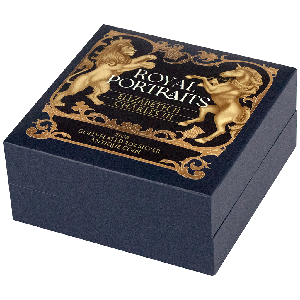 Elizabeth II and Charles III - Royal Portraits 2026 - 2 oz Silbermünze