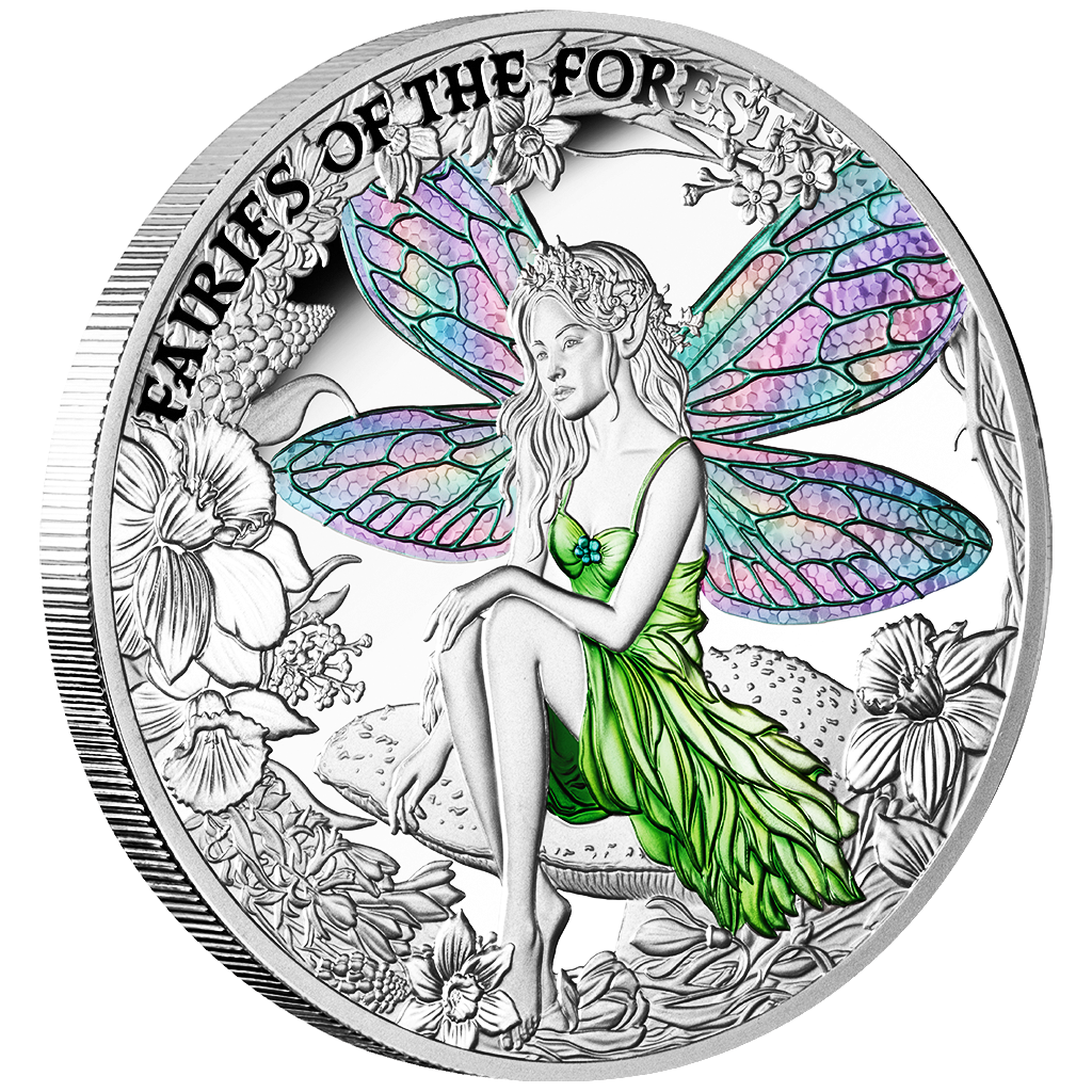 Enchanted - Fairies of the Forest 2026 - 1 oz Silbermünze - Polierte Platte - Farbe