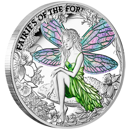 Enchanted - Fairies of the Forest 2026 - 1 oz Silbermünze - Polierte Platte - Farbe