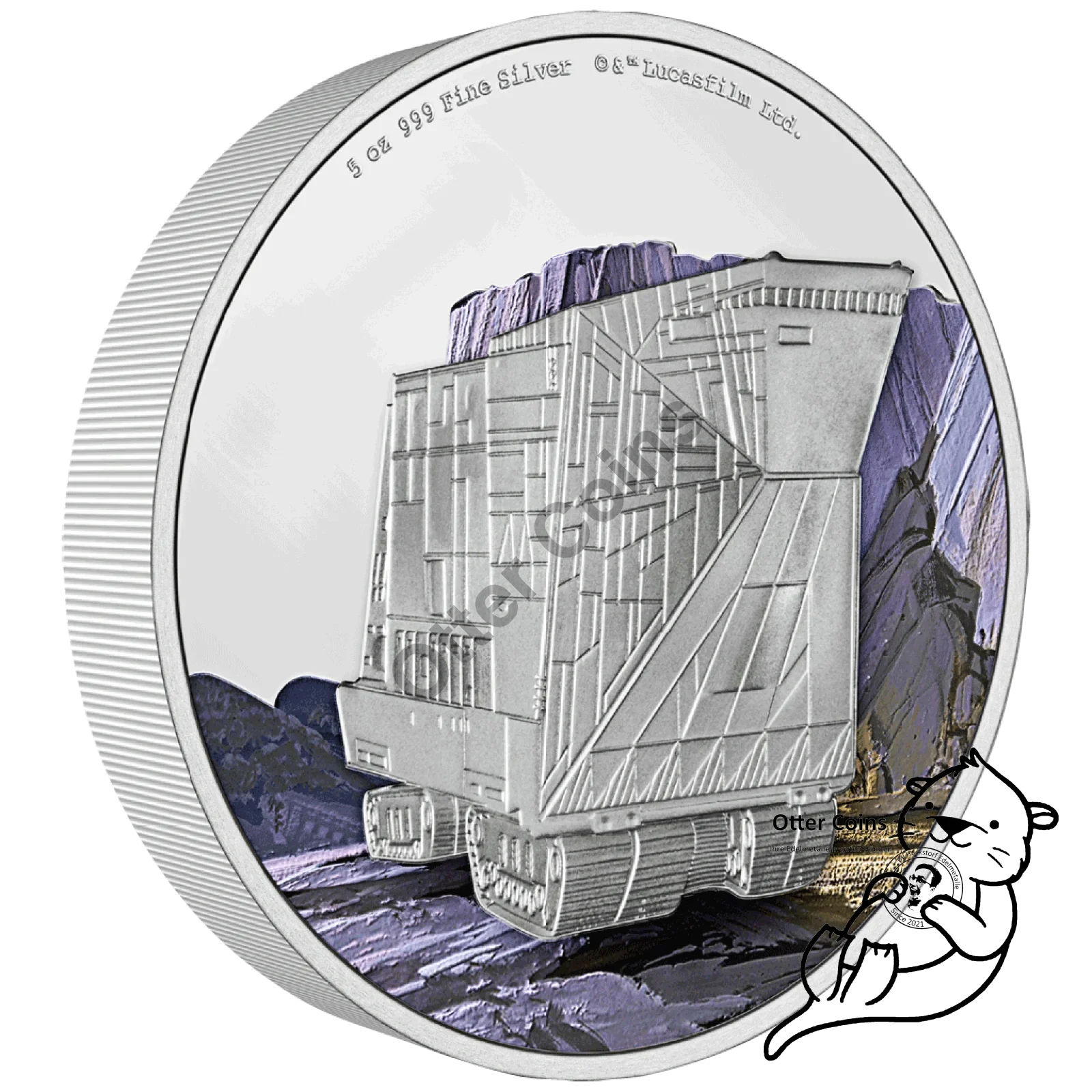 STAR WARS Sandcrawler 5 Oz Silbermünze 2022*