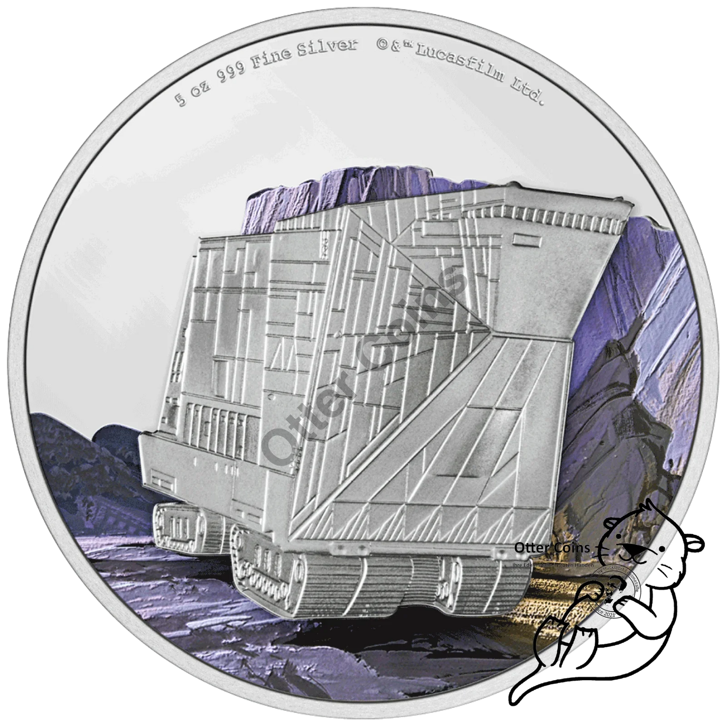 STAR WARS Sandcrawler 5 Oz Silbermünze 2022*