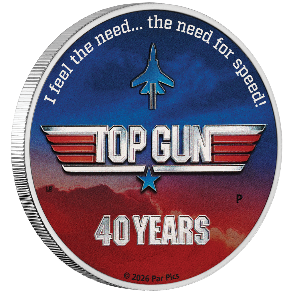 Top Gun - 40. Jubiläum 2026 Farbe 1 oz Silbermünze